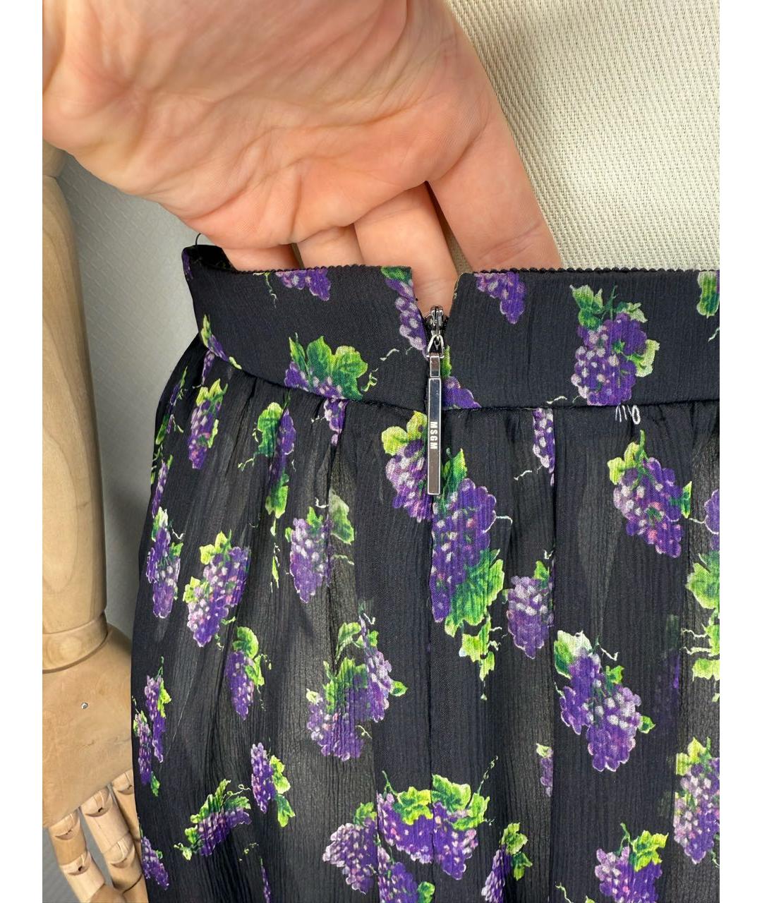 MSGM Мульти шелковая юбка макси, фото 4