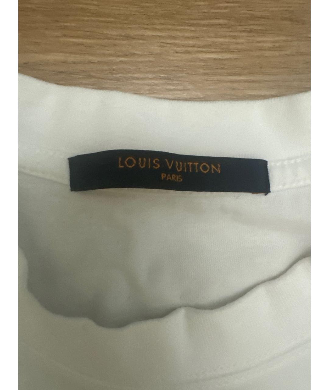 LOUIS VUITTON Белая хлопковая футболка, фото 3
