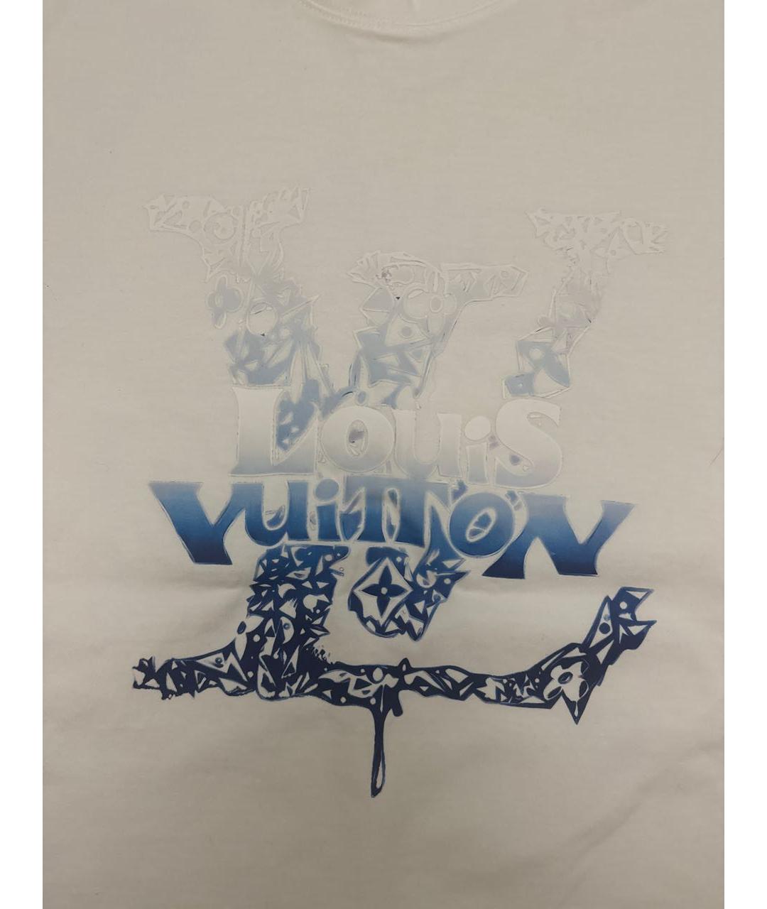 LOUIS VUITTON Белая хлопковая футболка, фото 4