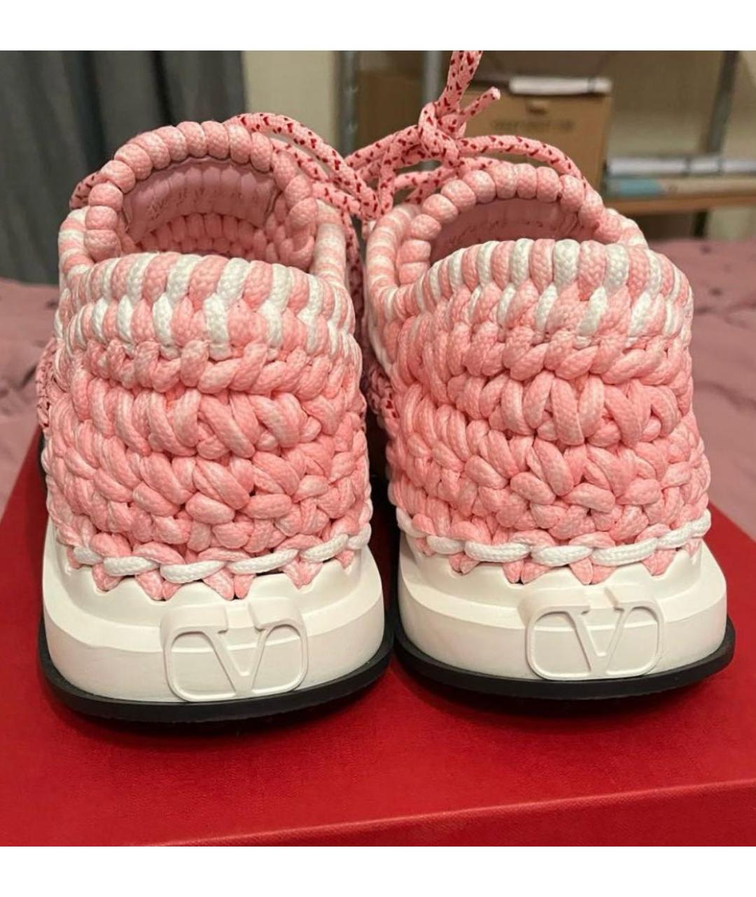VALENTINO Розовые кроссовки, фото 3