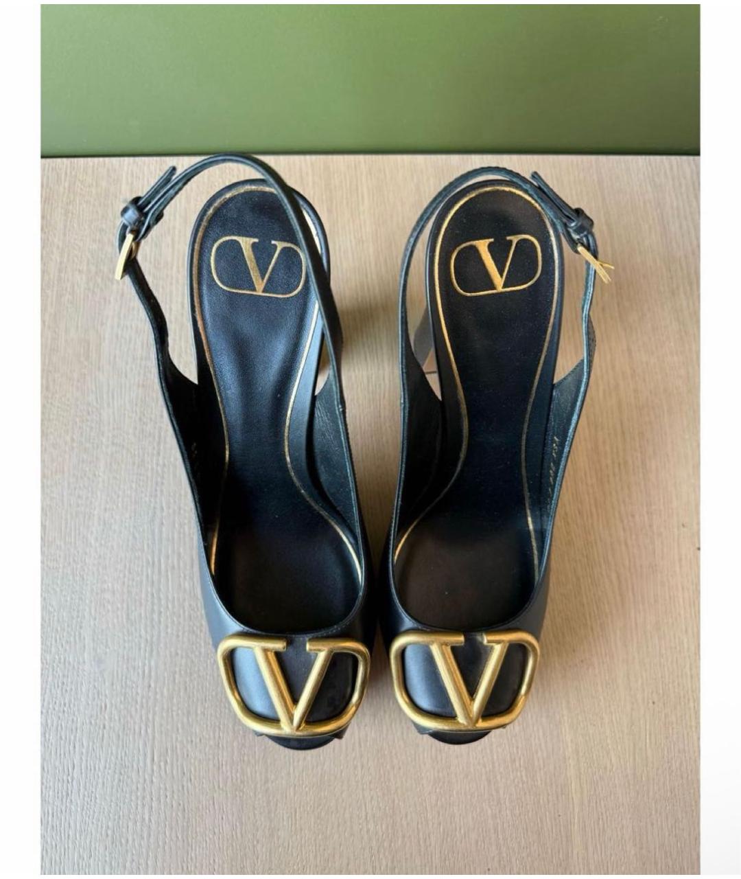 VALENTINO Черные кожаные туфли, фото 3