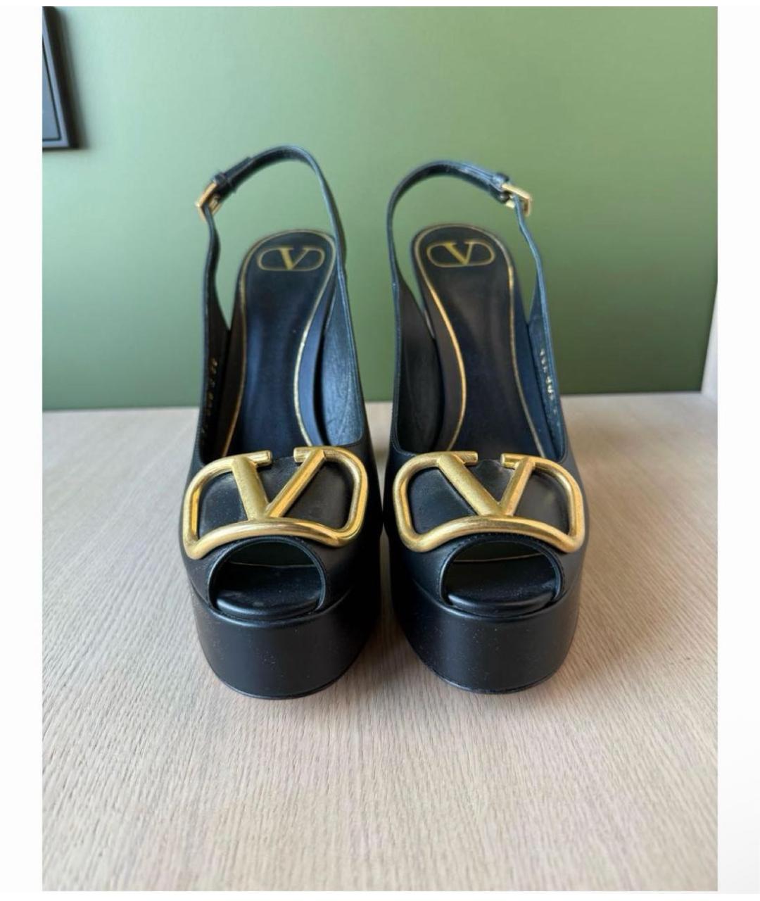VALENTINO Черные кожаные туфли, фото 2