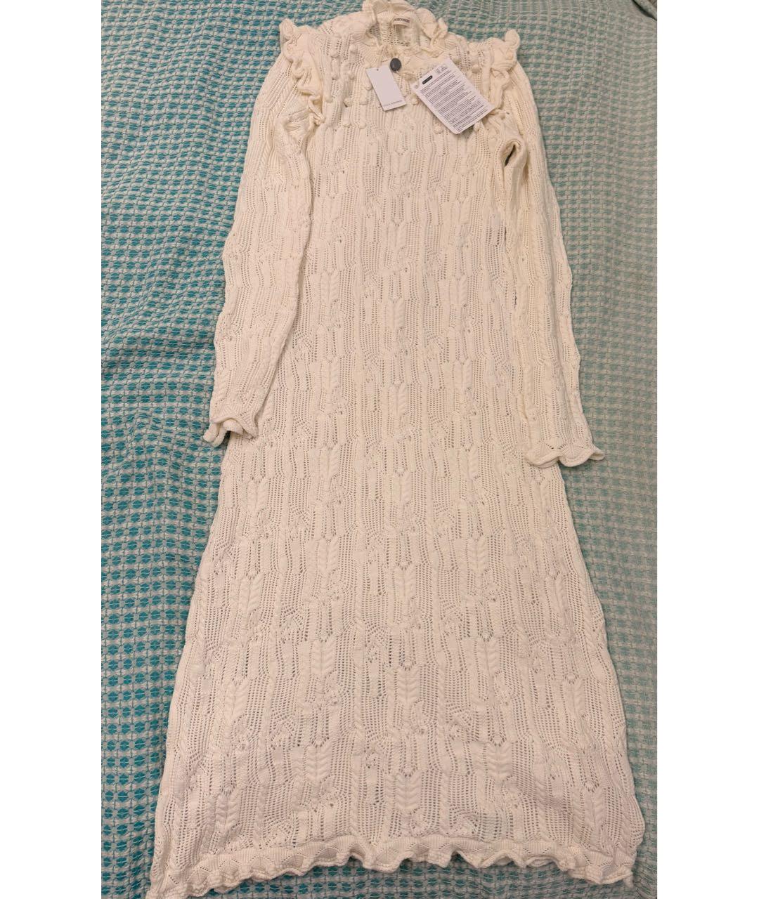 ULLA JOHNSON Бежевое хлопковое повседневное платье, фото 6