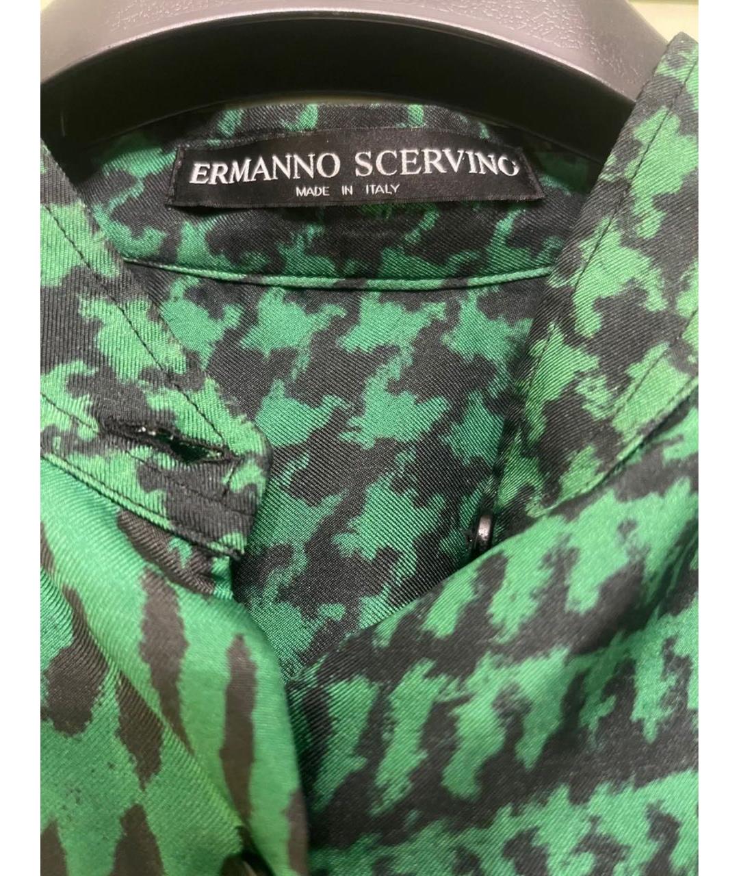 ERMANNO SCERVINO Зеленая шелковая блузы, фото 3