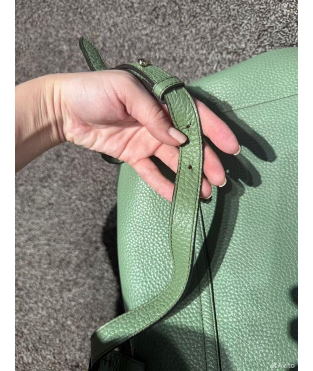 FURLA Салатовая кожаная сумка тоут, фото 4