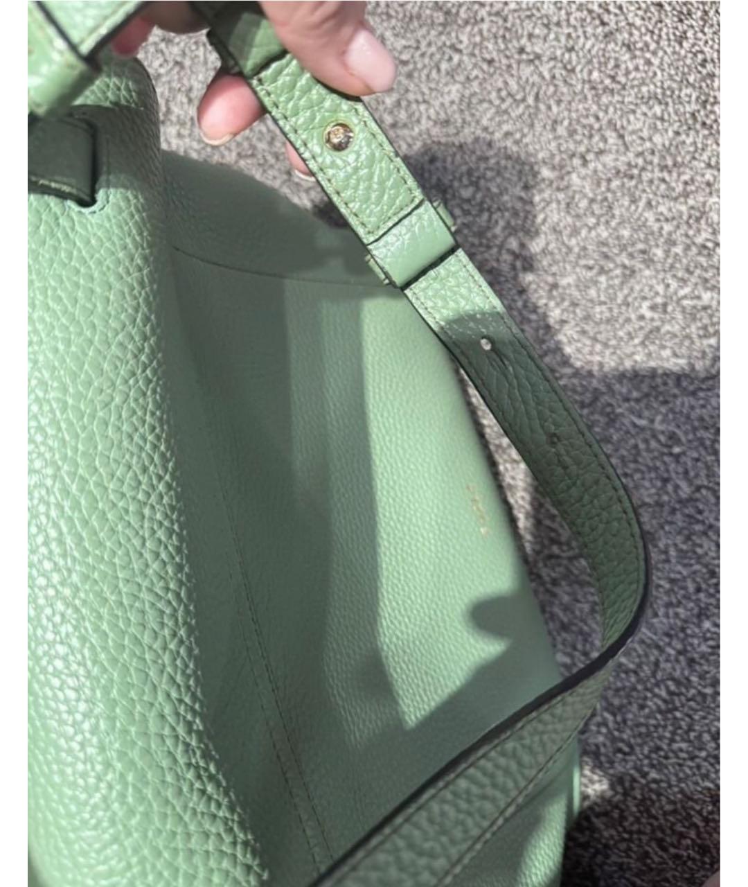 FURLA Салатовая кожаная сумка тоут, фото 5