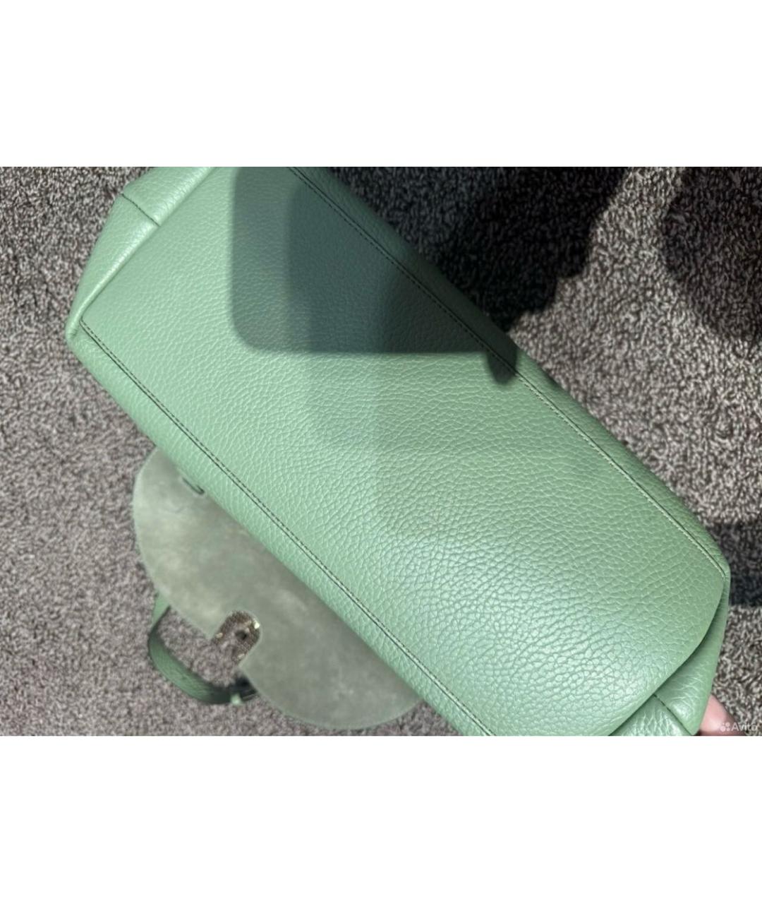 FURLA Салатовая кожаная сумка тоут, фото 7