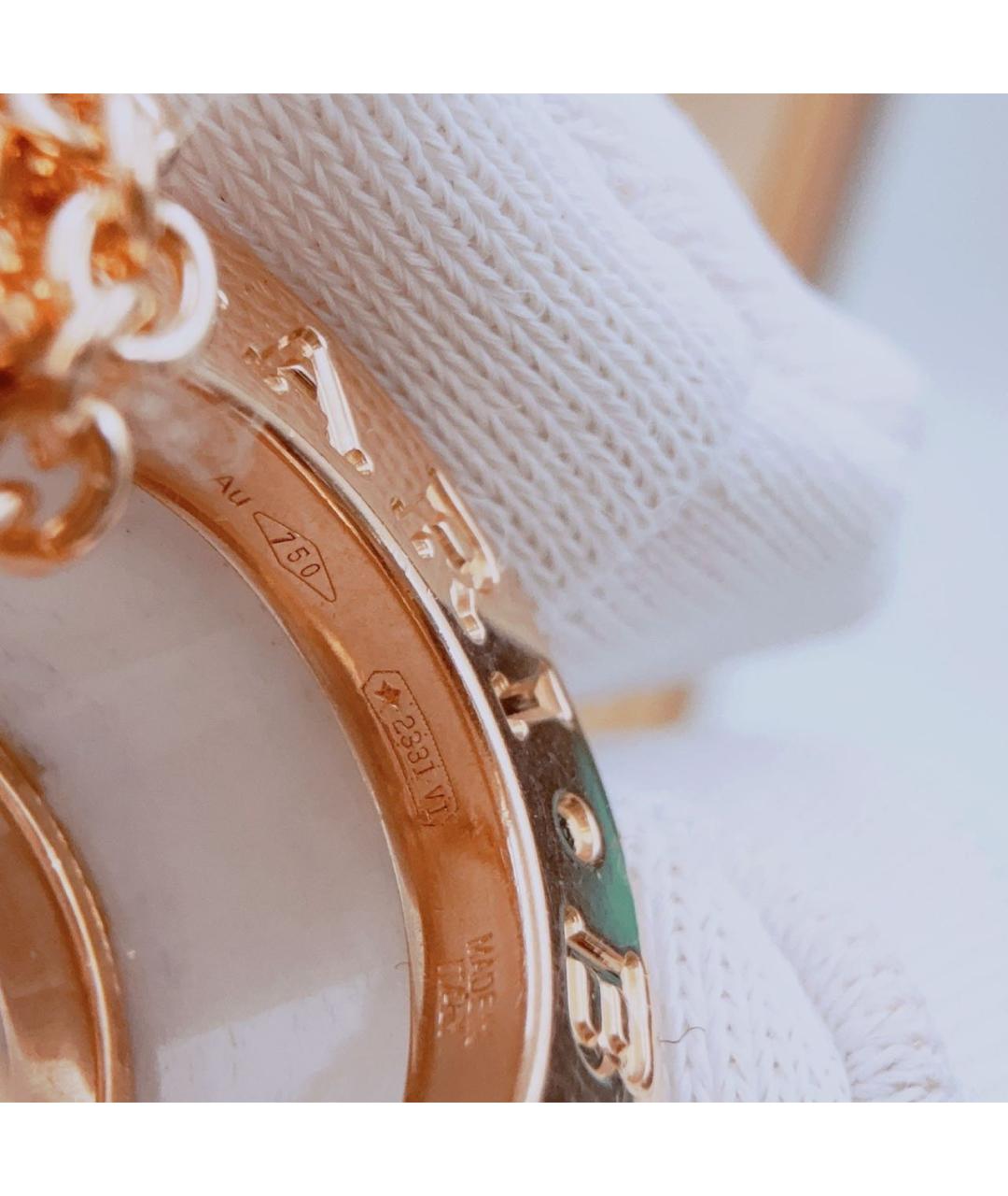 BVLGARI Белая подвеска из розового золота, фото 6