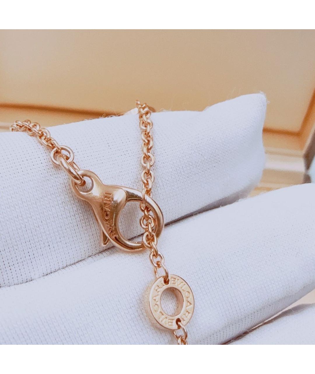 BVLGARI Белая подвеска из розового золота, фото 7