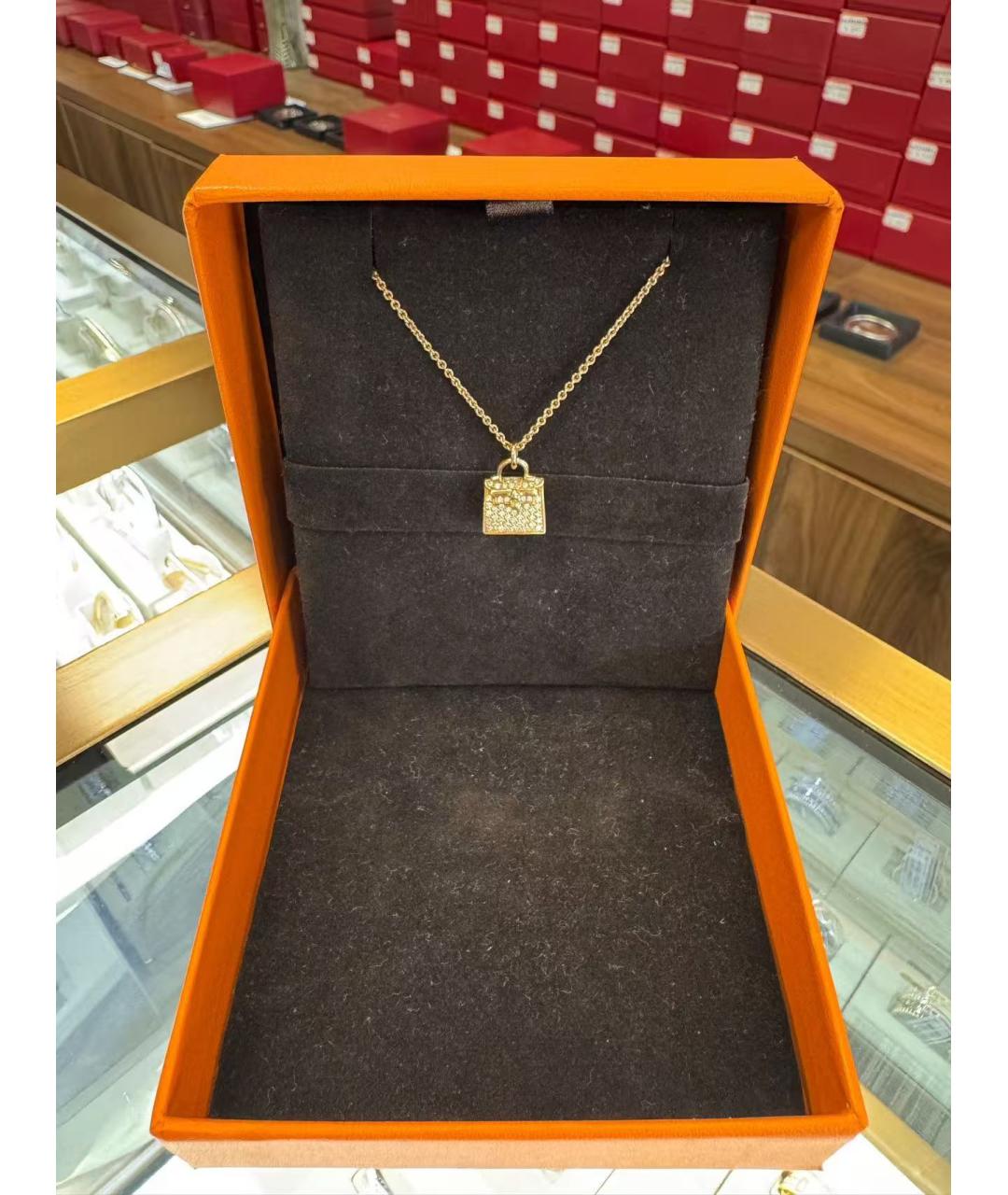 HERMES Золотое колье из розового золота, фото 2