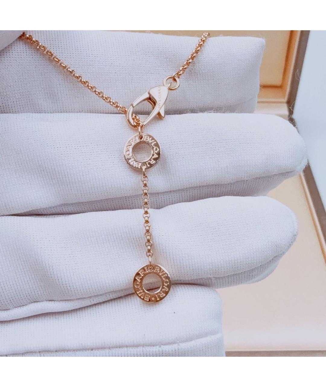 BVLGARI Белая подвеска из розового золота, фото 7