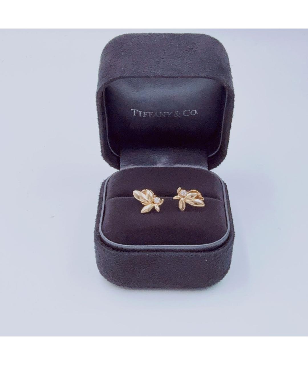 TIFFANY&CO Желтые серьги из желтого золота, фото 2