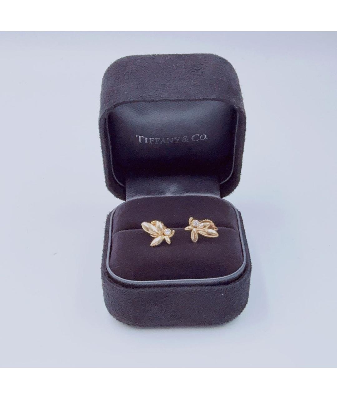 TIFFANY&CO Желтые серьги из желтого золота, фото 3