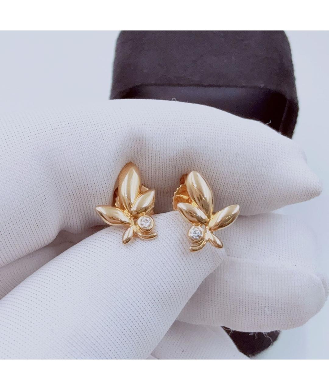 TIFFANY&CO Желтые серьги из желтого золота, фото 4
