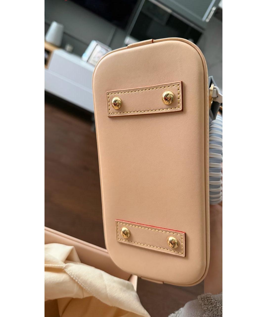 LOUIS VUITTON Бежевая канва сумка с короткими ручками, фото 4