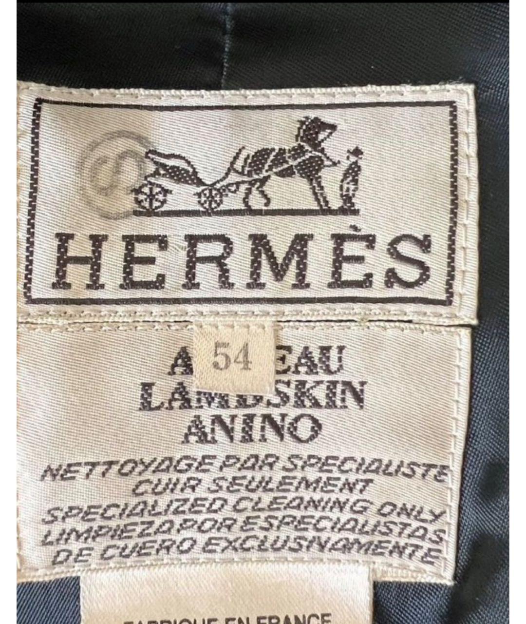 HERMES Черная кожаная куртка, фото 6