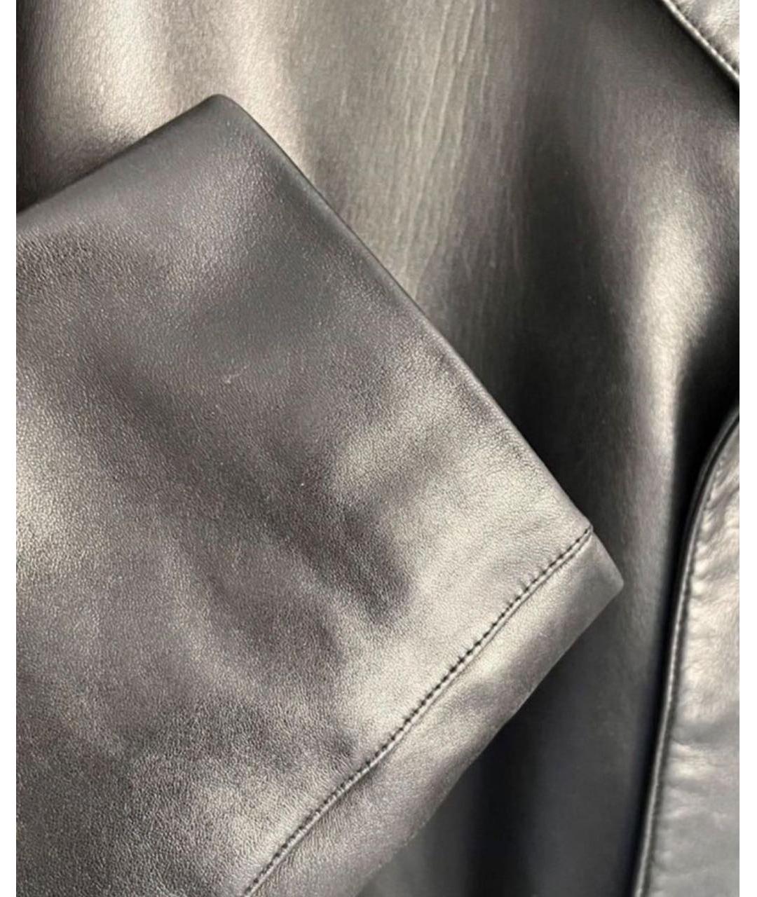 HERMES Черная кожаная куртка, фото 4
