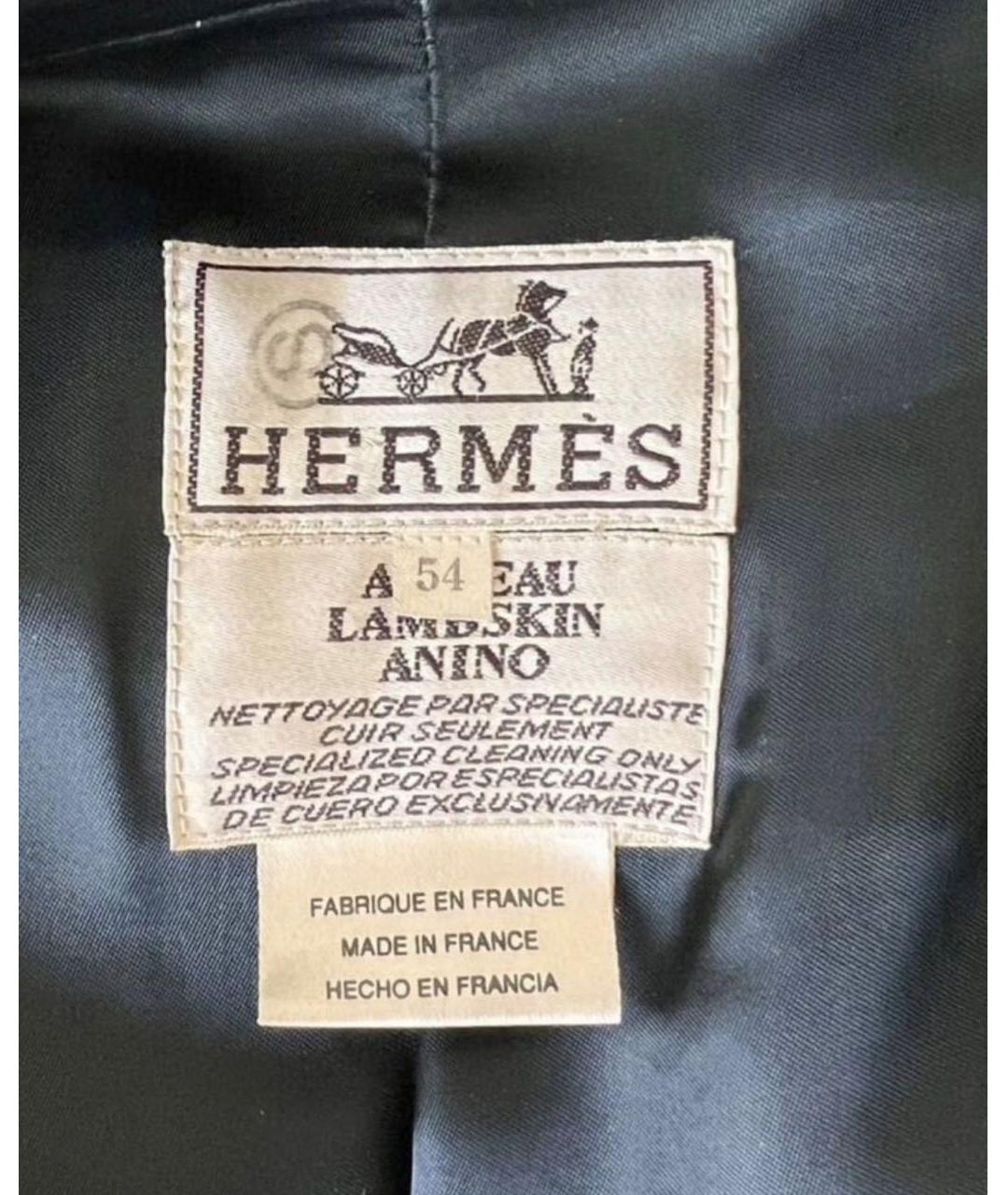 HERMES Черная кожаная куртка, фото 5