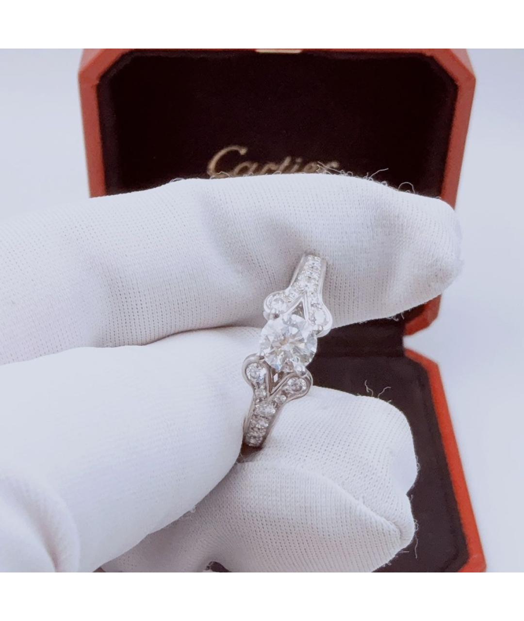 CARTIER Белое платиновое кольцо, фото 2