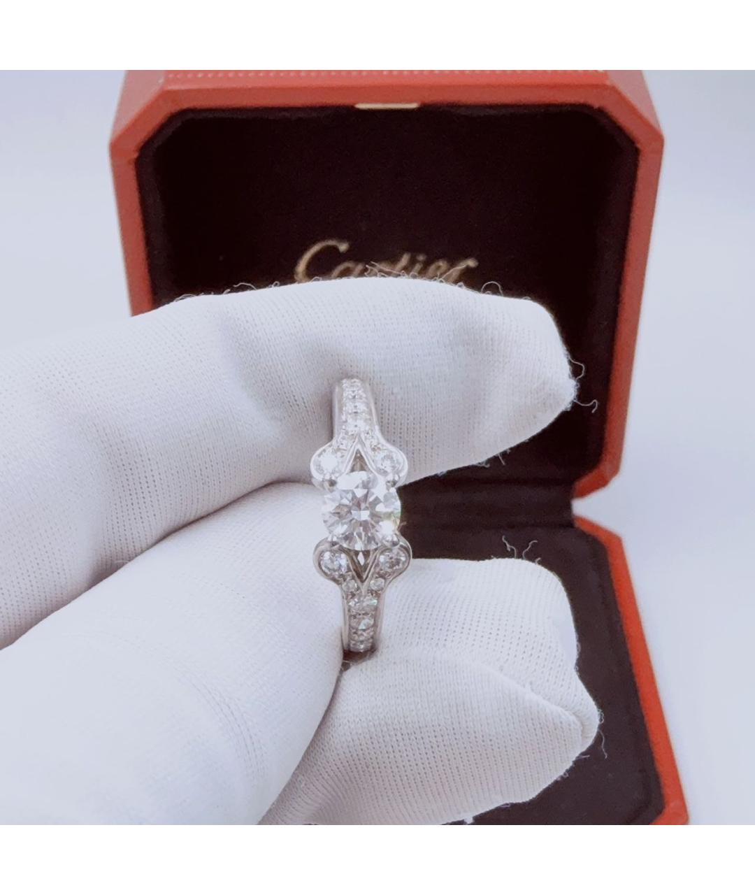 CARTIER Белое платиновое кольцо, фото 7