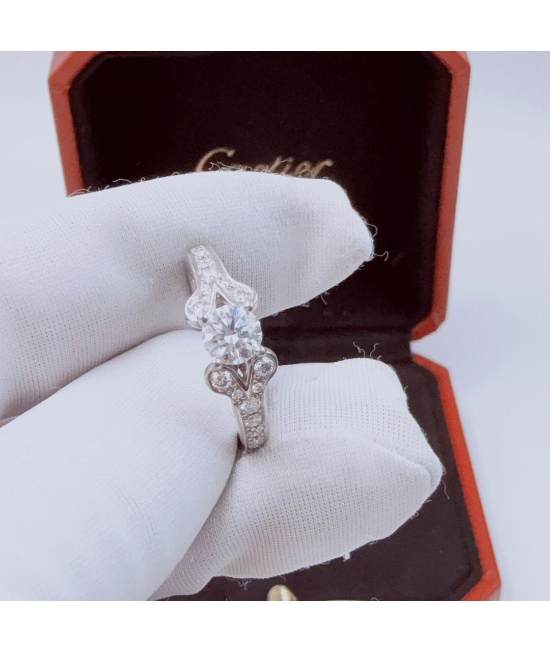 CARTIER Белое платиновое кольцо, фото 3