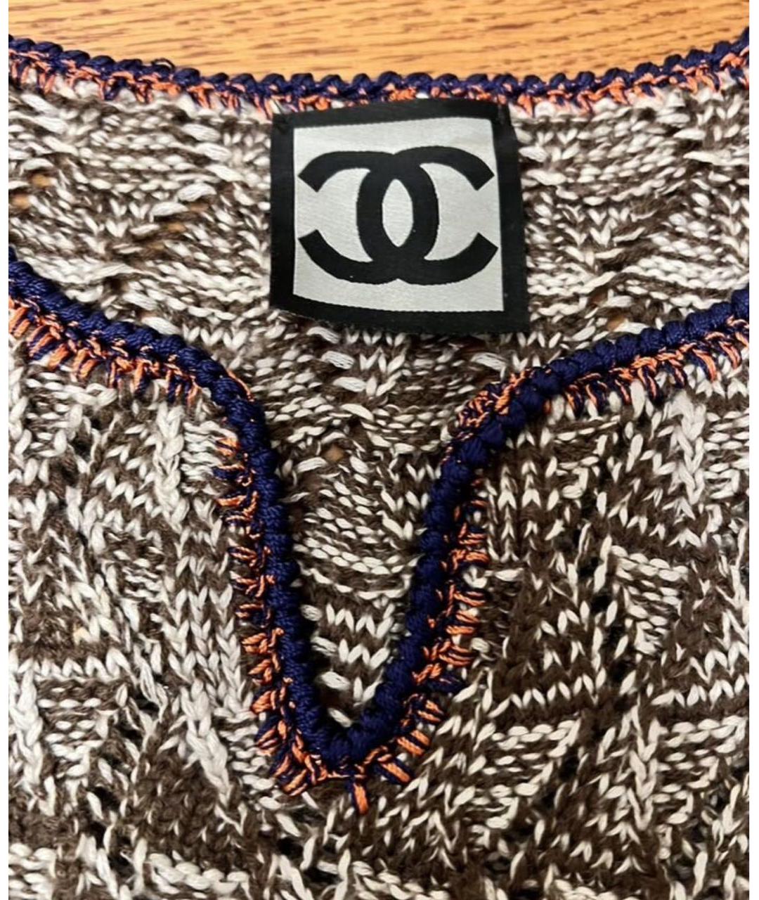 CHANEL Мульти шерстяное повседневное платье, фото 3