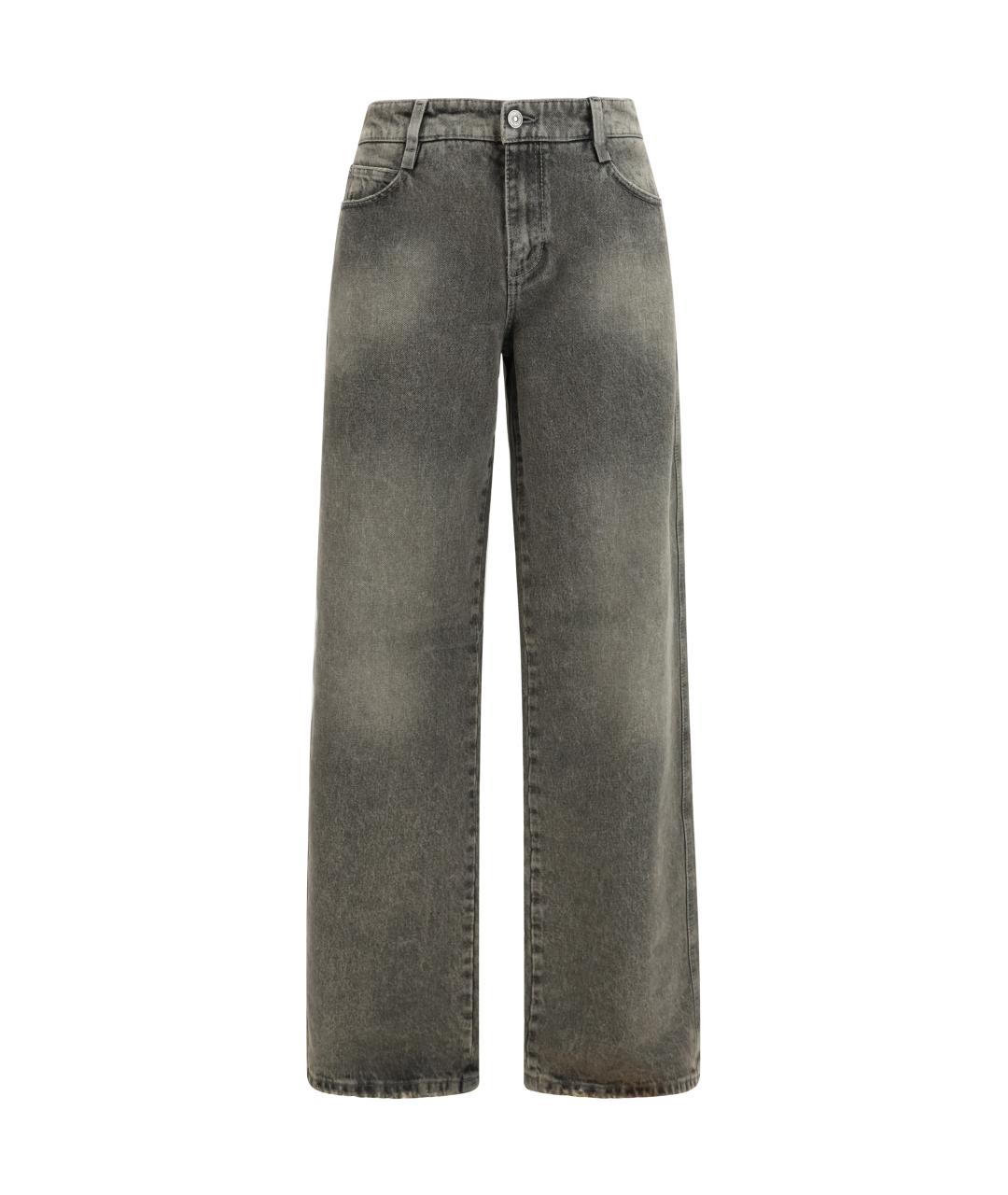 ERMANNO SCERVINO Черные хлопковые прямые джинсы, фото 1