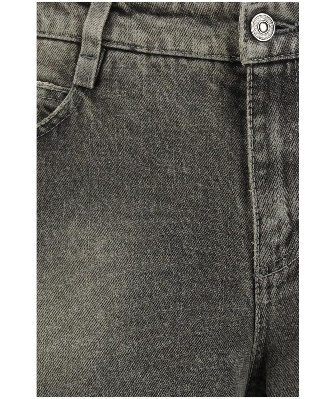 ERMANNO SCERVINO Черные хлопковые прямые джинсы, фото 3