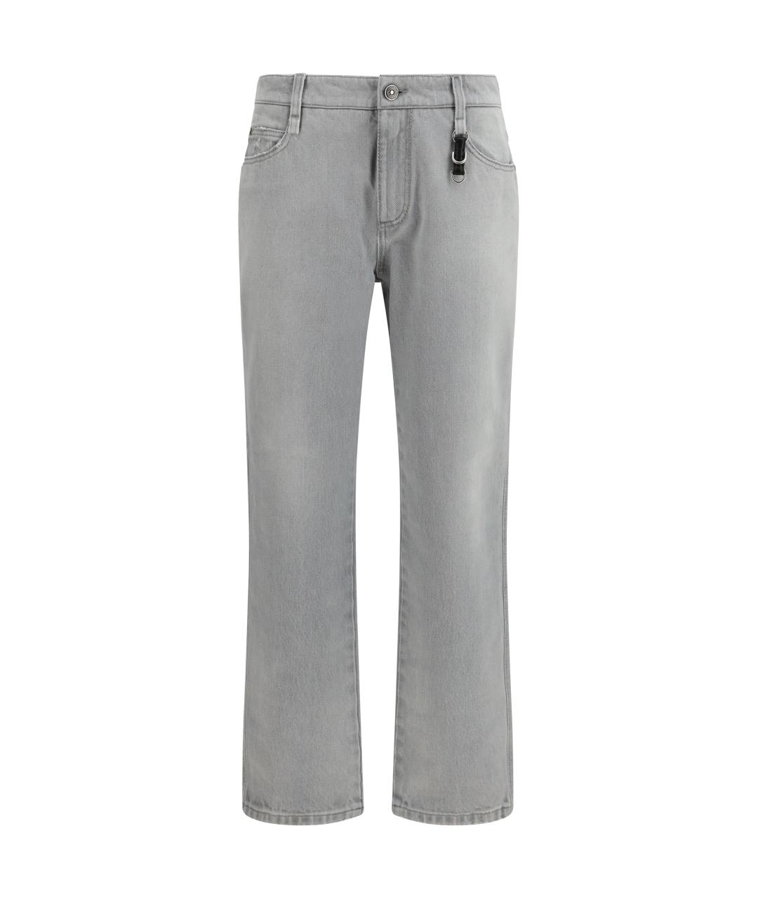 ERMANNO SCERVINO Серые хлопковые прямые джинсы, фото 1