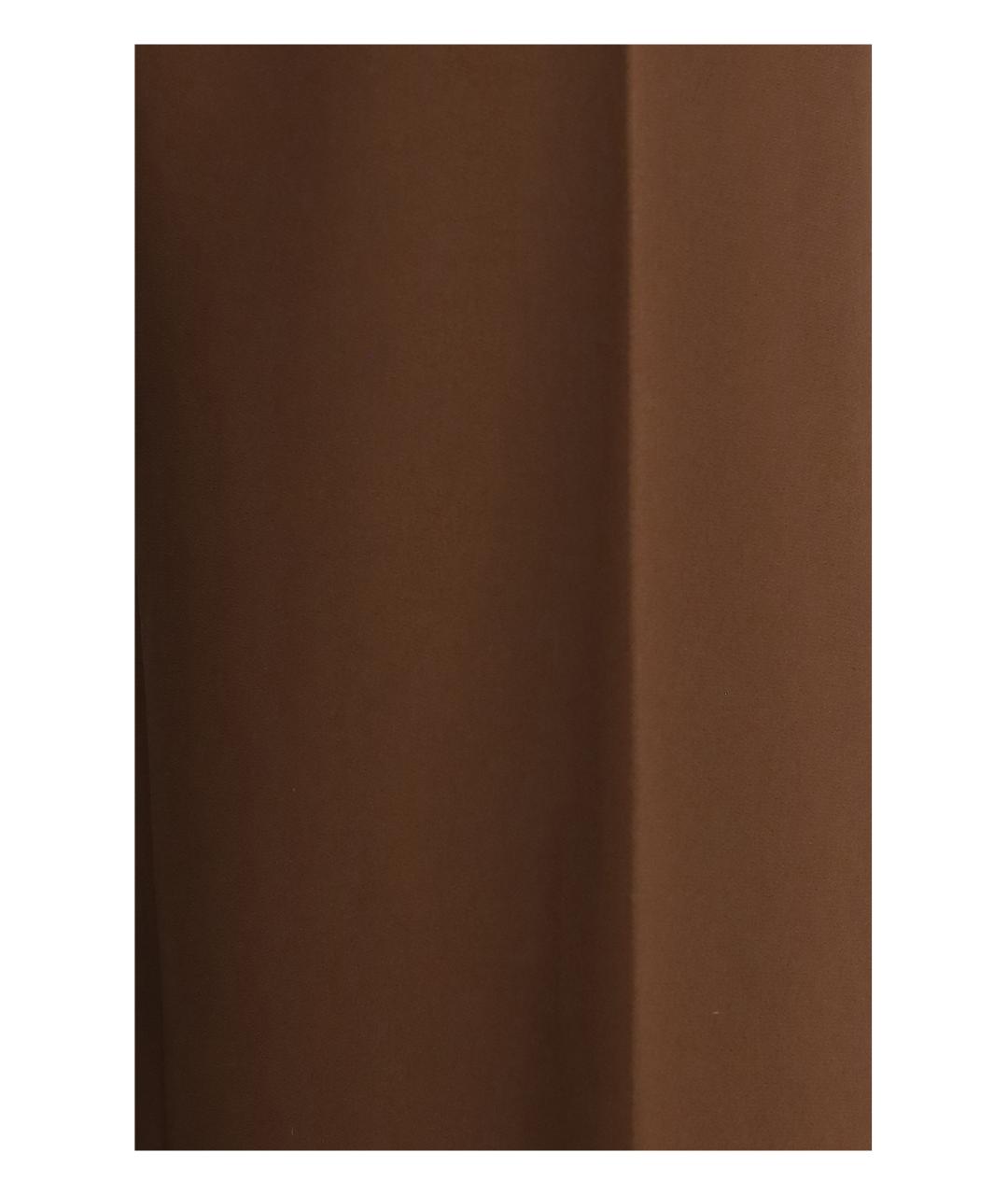 ERMANNO SCERVINO Коричневые вискозные прямые брюки, фото 3