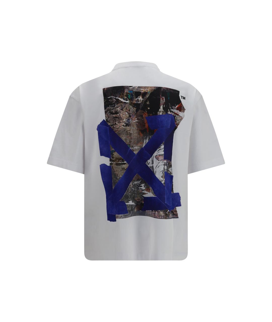 OFF-WHITE Белая хлопковая футболка, фото 2