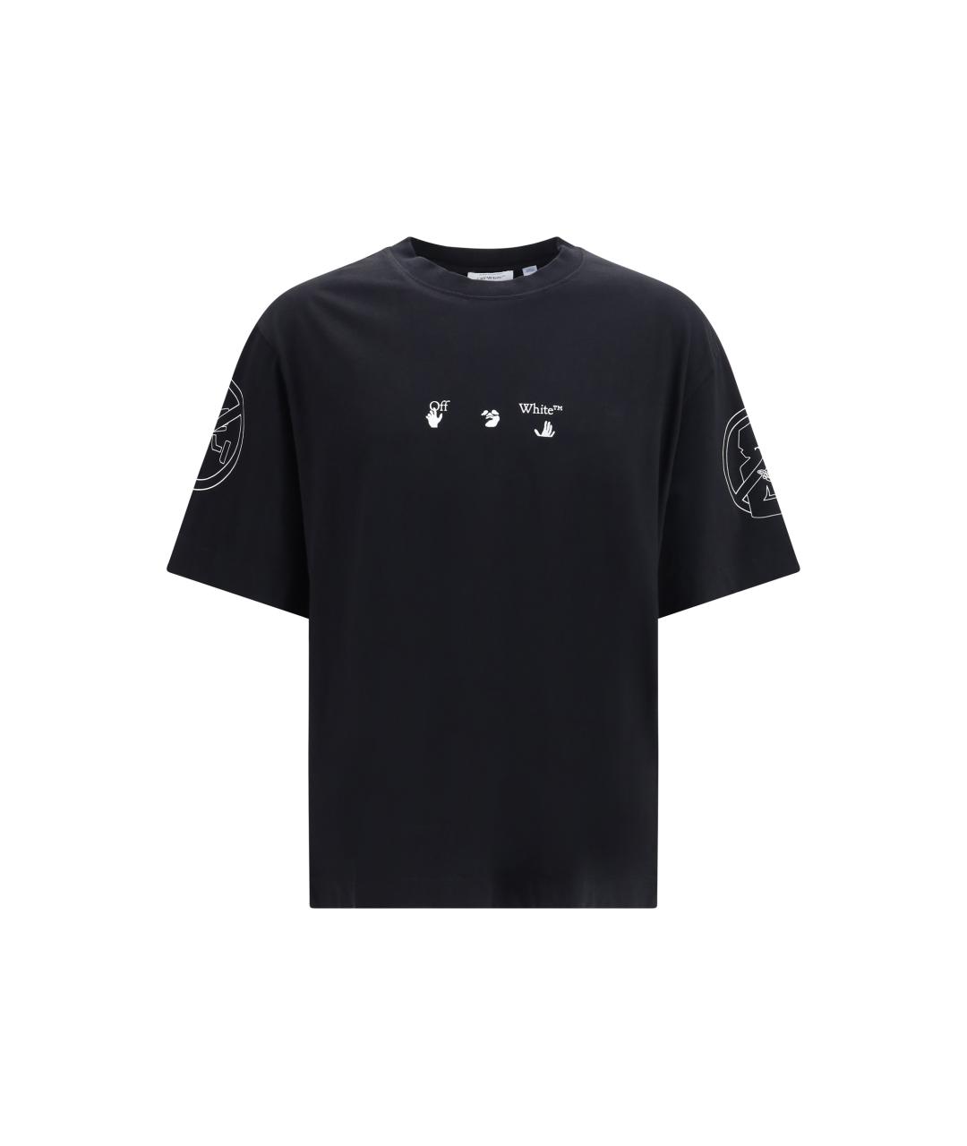 OFF-WHITE Черная хлопковая футболка, фото 1