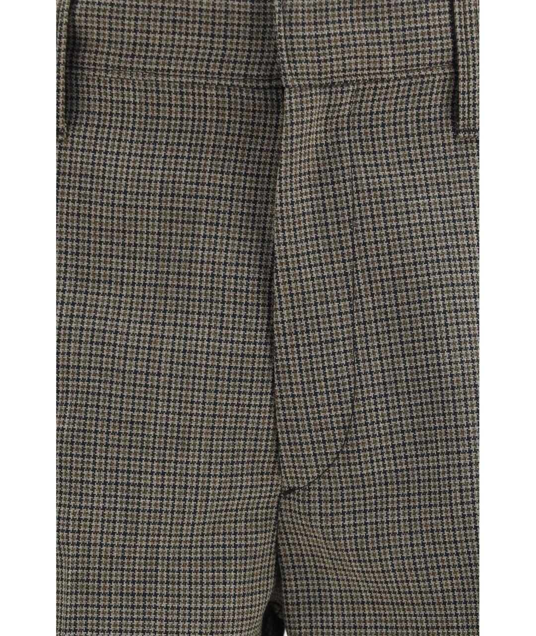PRADA Хаки шерстяные повседневные брюки, фото 3