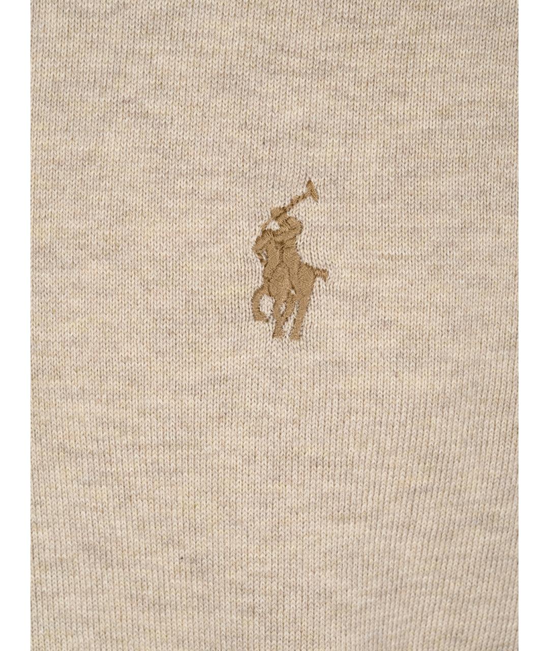 POLO RALPH LAUREN Коричневое хлопковое поло с коротким рукавом, фото 3
