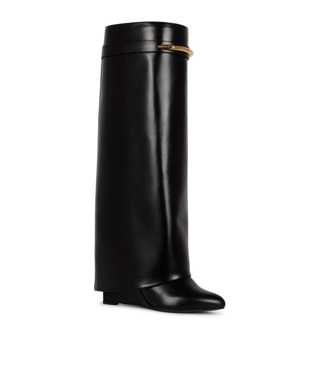 GIVENCHY Черные кожаные сапоги, фото 3
