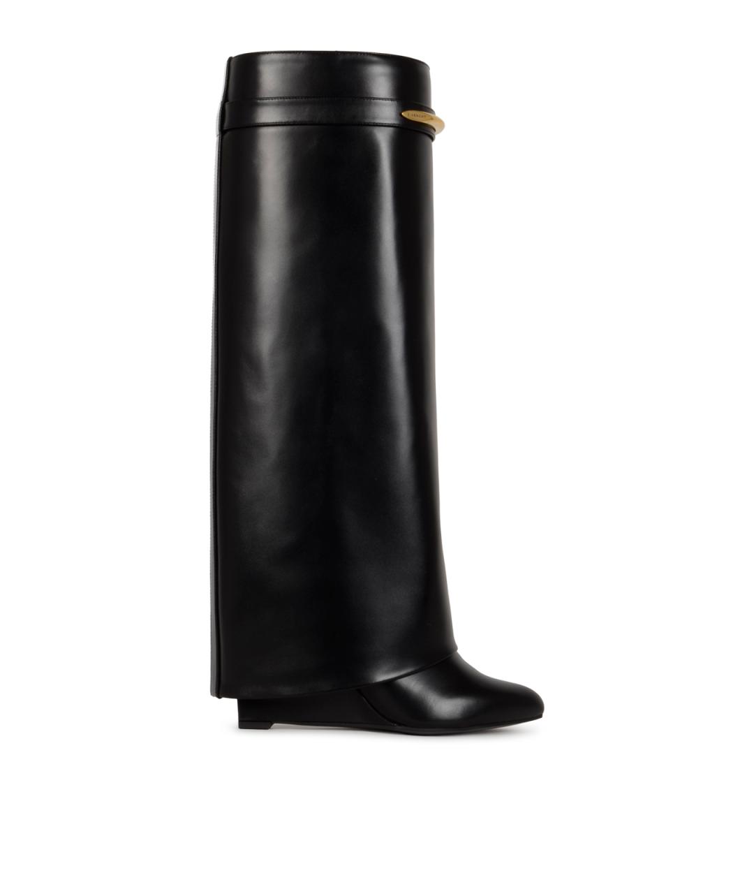 GIVENCHY Черные кожаные сапоги, фото 1