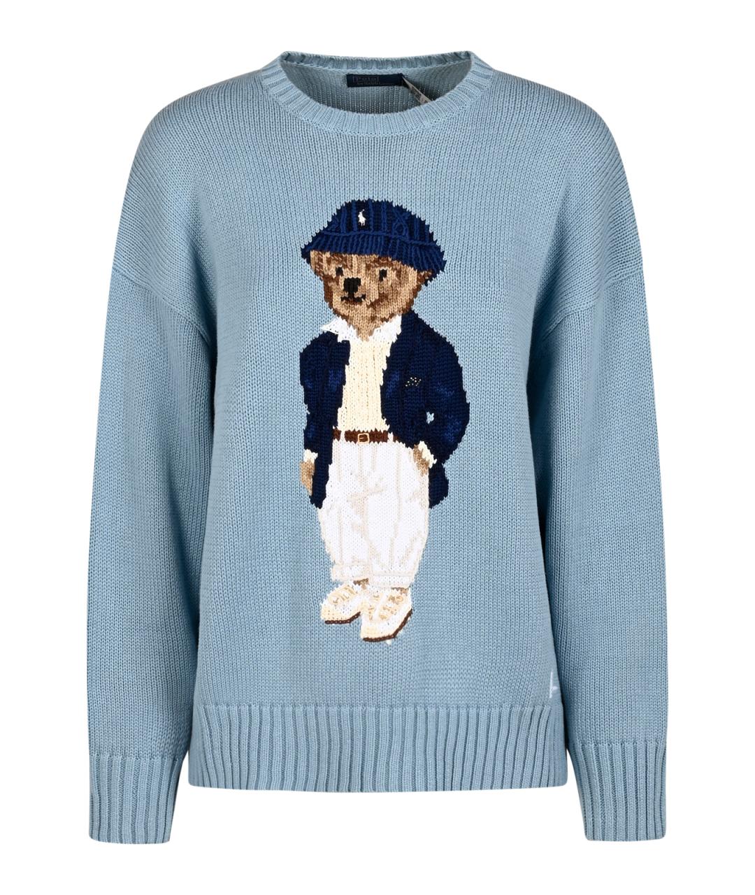 POLO RALPH LAUREN Синий хлопковый джемпер / свитер, фото 1