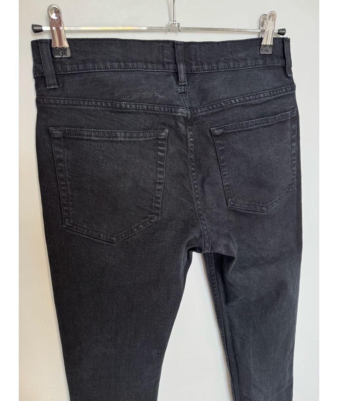 ACNE STUDIOS Черные хлопко-эластановые джинсы скинни, фото 5