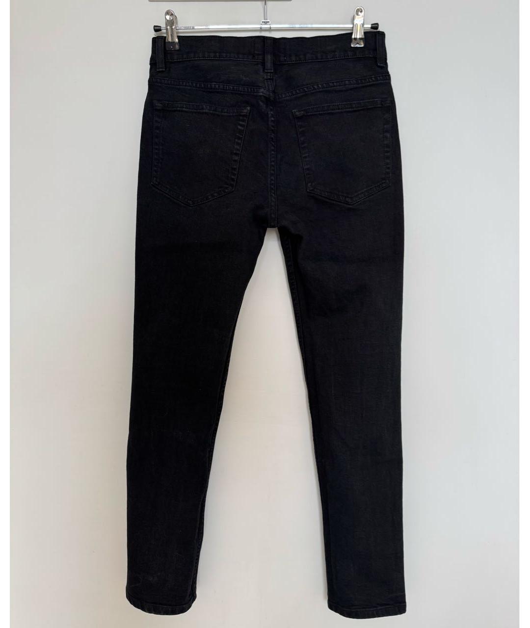 ACNE STUDIOS Черные хлопко-эластановые джинсы скинни, фото 2