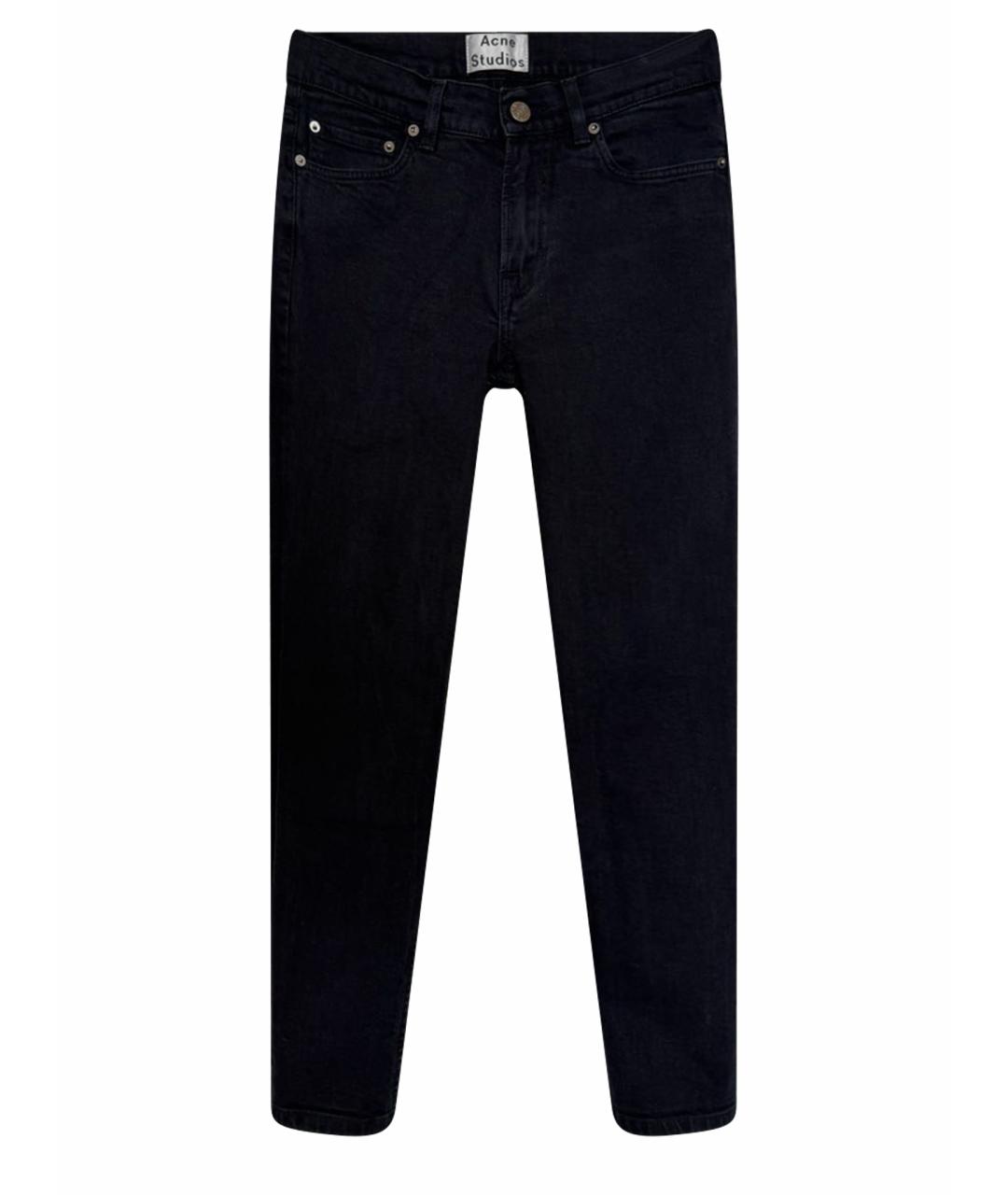 ACNE STUDIOS Черные хлопко-эластановые джинсы скинни, фото 1