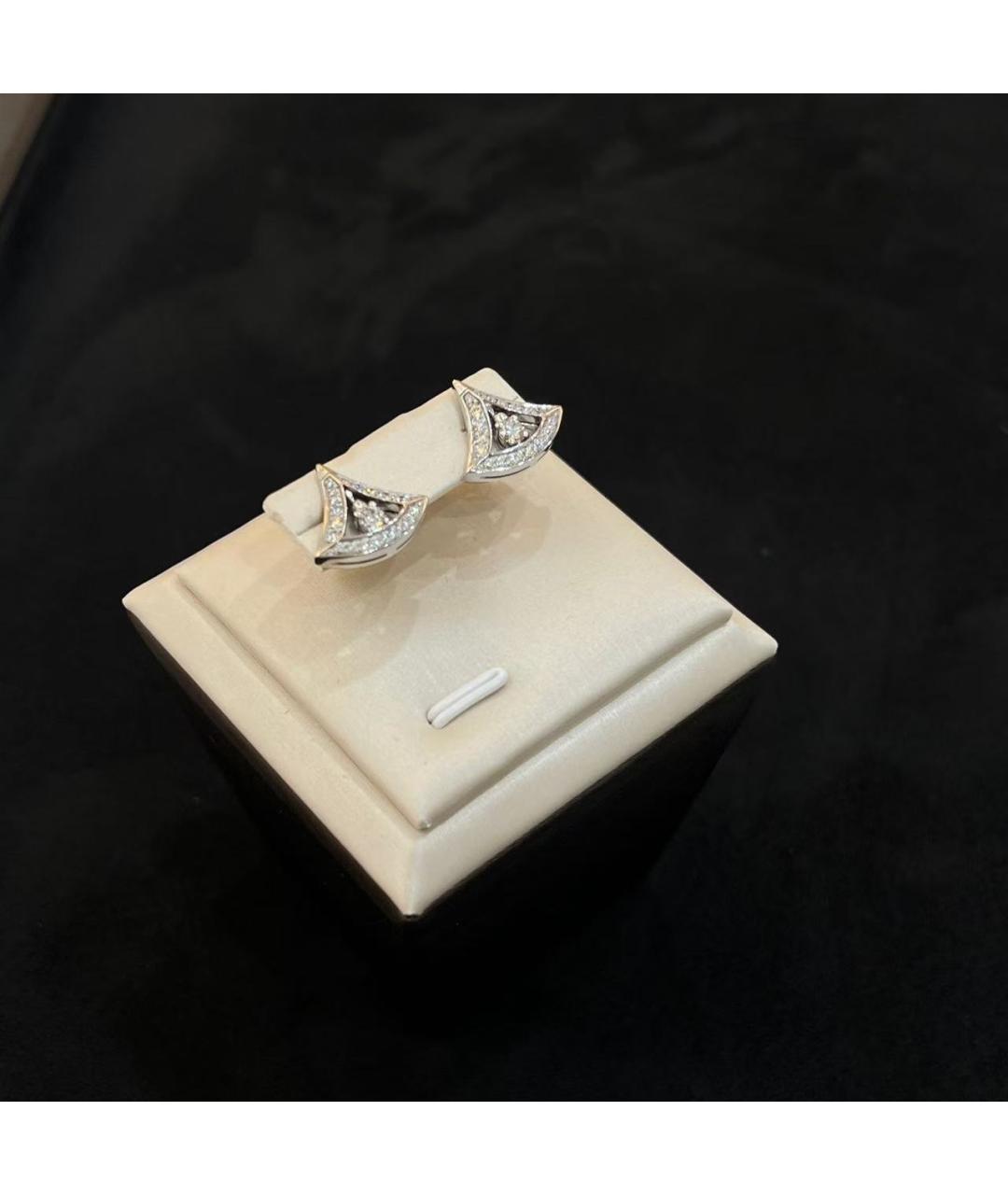 BVLGARI Серебряные серьги из белого золота, фото 4