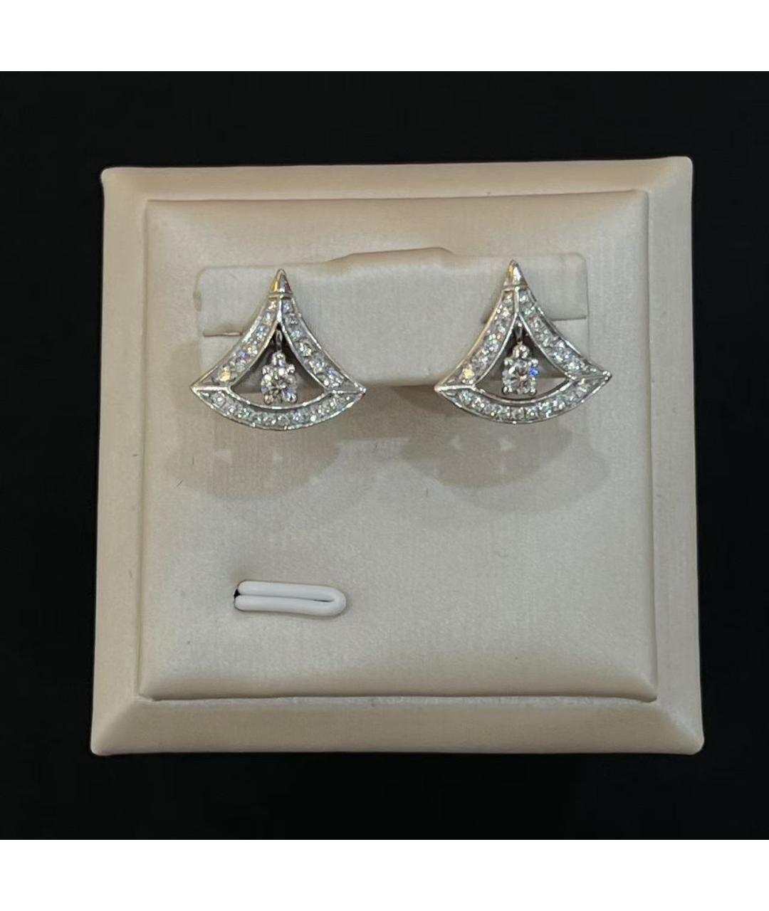 BVLGARI Серебряные серьги из белого золота, фото 5