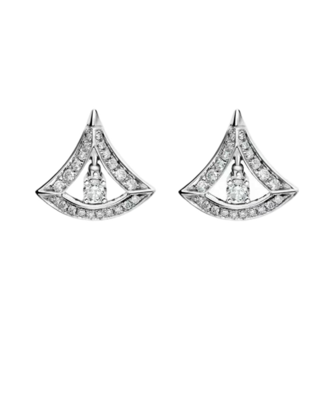 BVLGARI Серебряные серьги из белого золота, фото 6