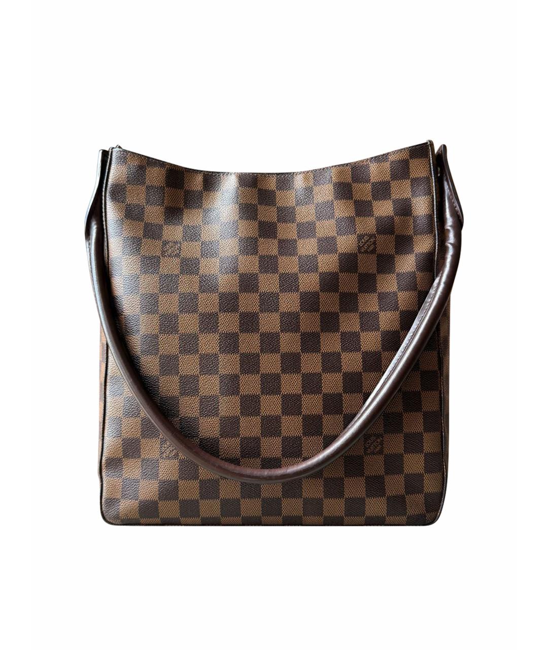 LOUIS VUITTON Коричневая кожаная сумка через плечо, фото 1