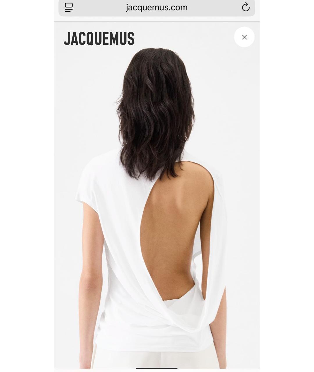 JACQUEMUS Белая лиоцелл футболка, фото 8