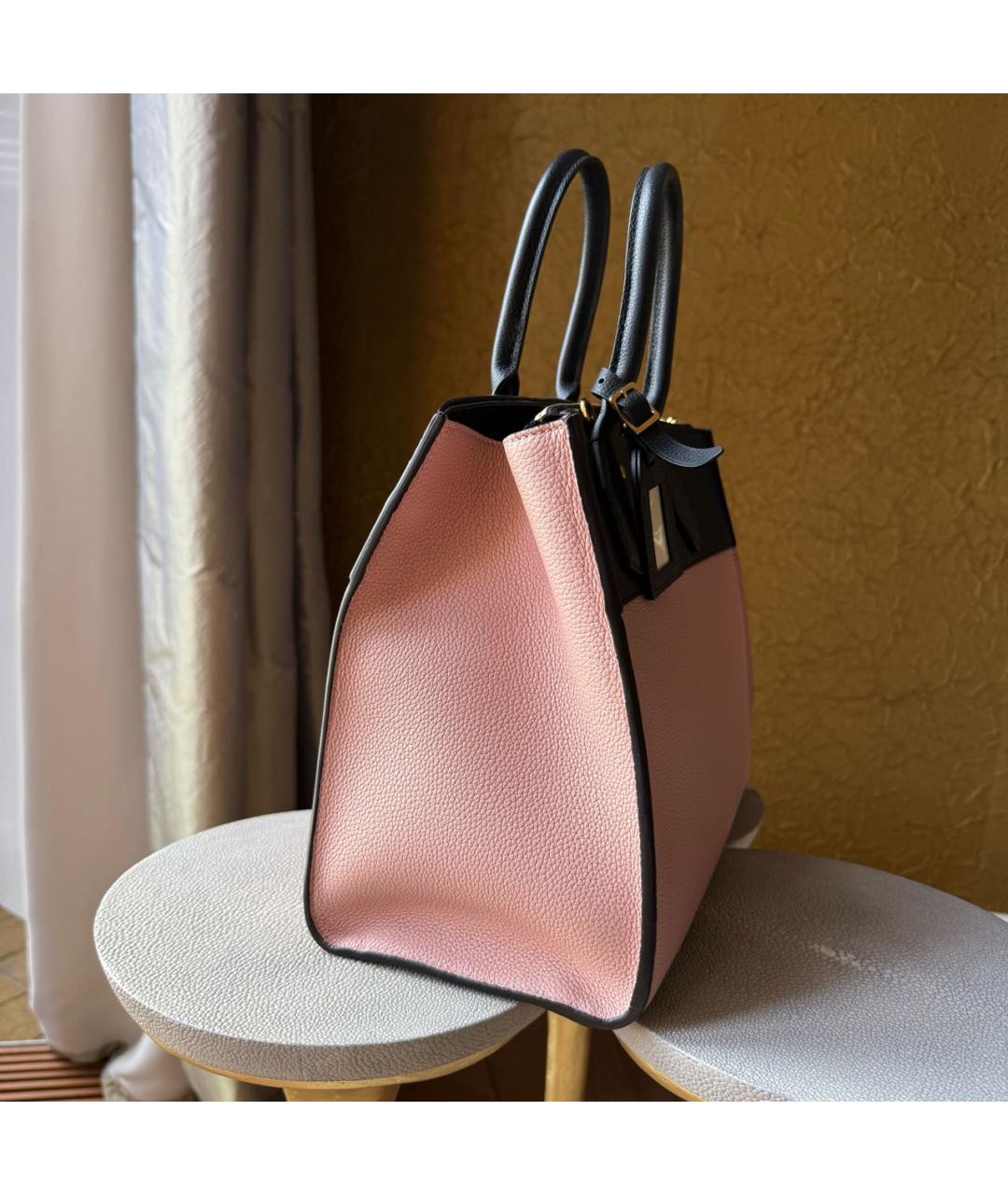 LOUIS VUITTON Розовая кожаная сумка тоут, фото 2