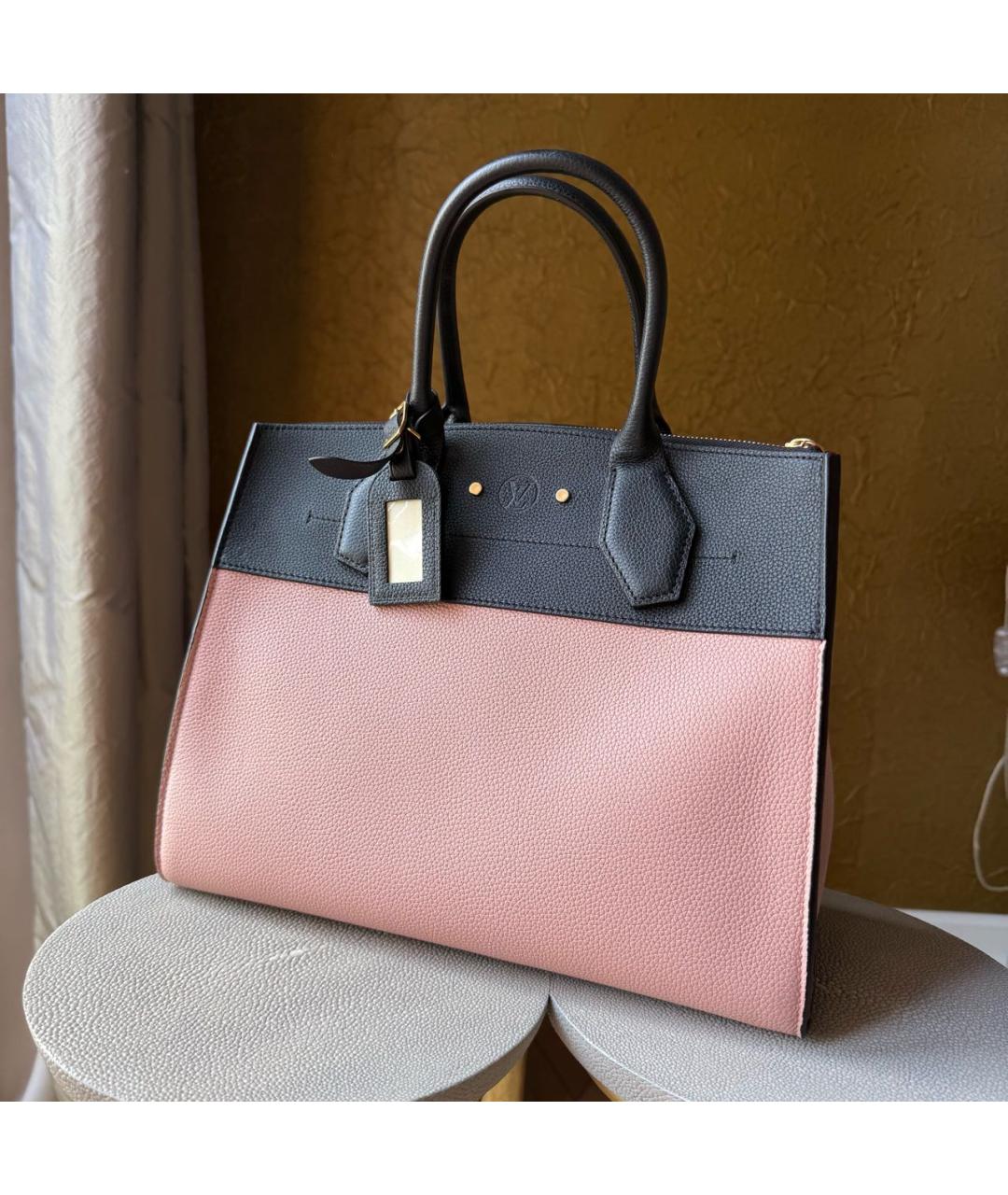 LOUIS VUITTON Розовая кожаная сумка тоут, фото 3