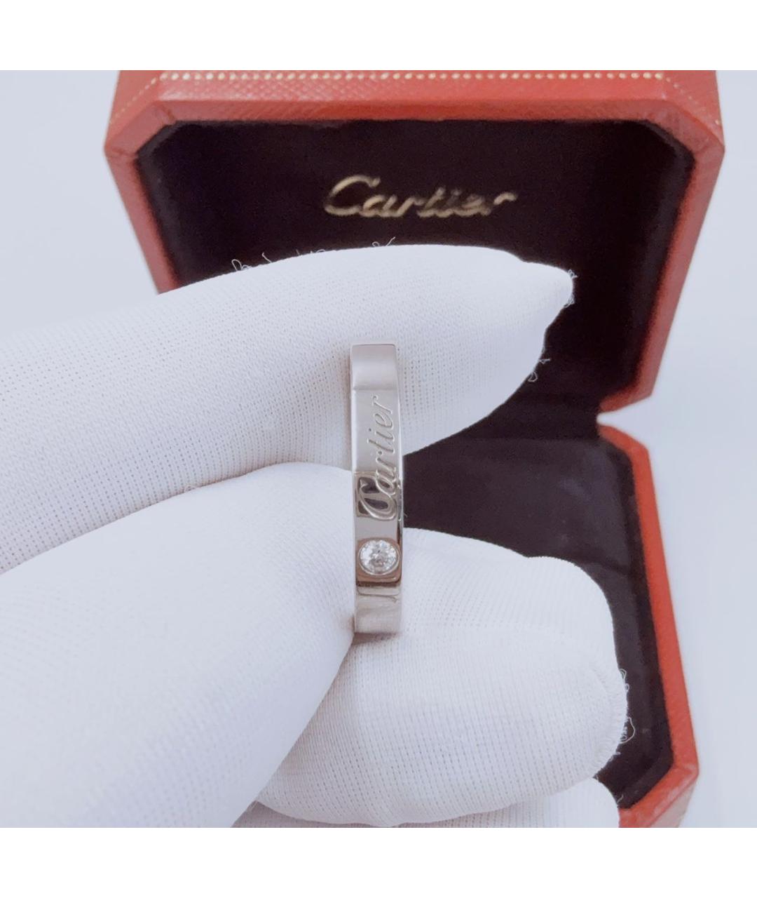 CARTIER Белое платиновое кольцо, фото 2