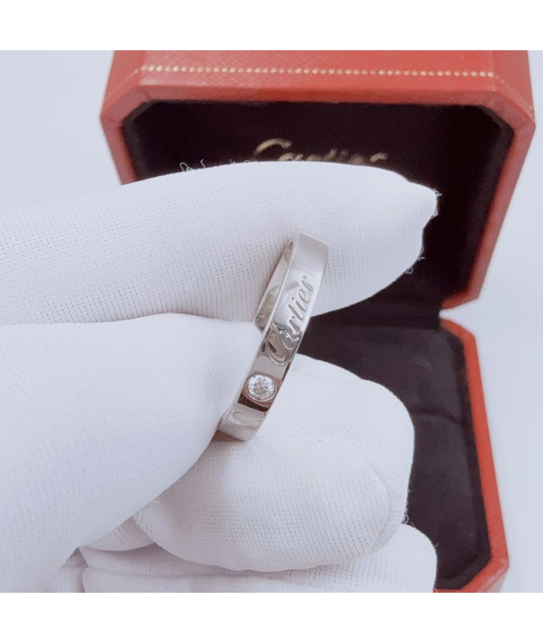 CARTIER Белое платиновое кольцо, фото 3