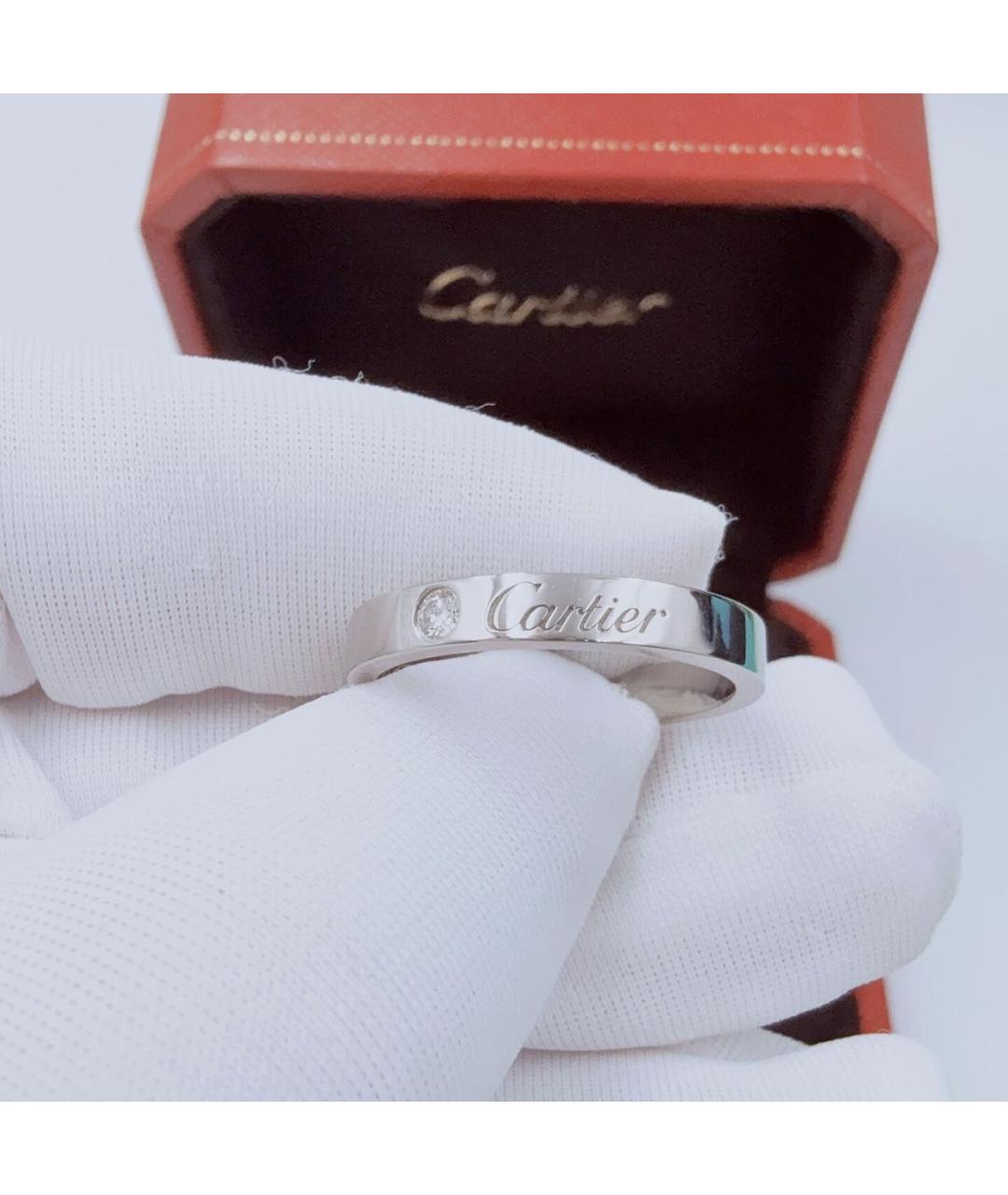 CARTIER Белое платиновое кольцо, фото 6